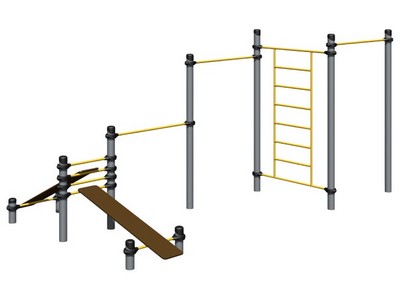 Комплекс из турников с лавками для пресса Romana 501.11.01