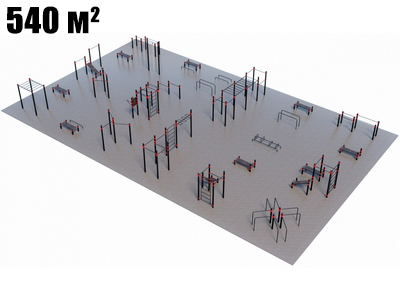 Оборудование для воркаута для Воркаут и ГТО 4-6 (30 х 18 м)
