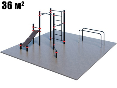 Проект Воркаут и ГТО для коттеджа 1-2 (6 х 6 м)