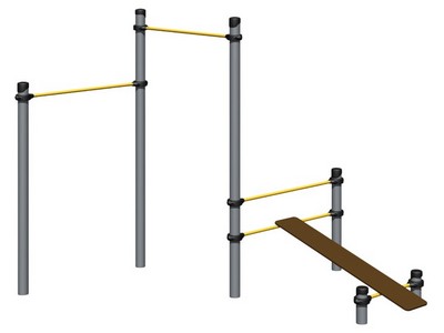 Турник двойной с лавкой для пресса Romana 501.07.01