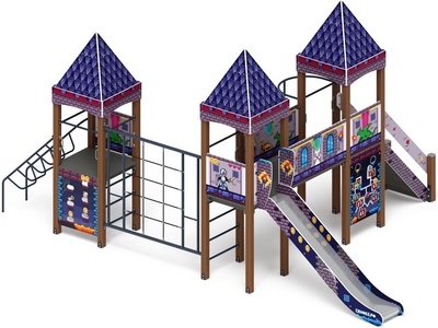 Детская игровая площадка Крепость Пиксельград-5