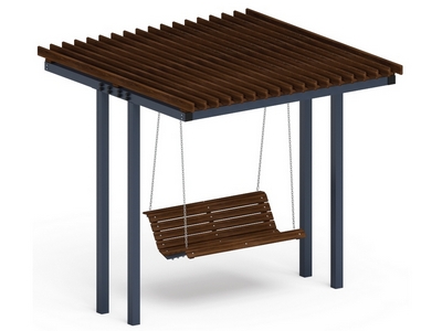 Пергола Рэст с диваном (без поликарбоната)