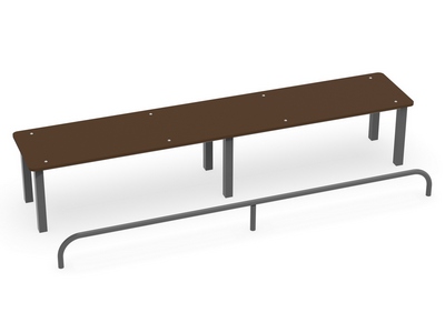 Уличная скамья для пресса с упором для ног Брюс 1