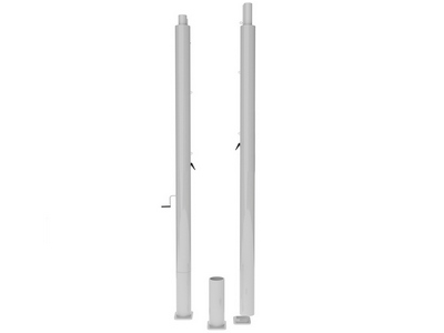 Профессиональные телескопические стойки для волейбола алюминиевые 100х120 со скрытым механизмом натяжения сетки ОС-15354