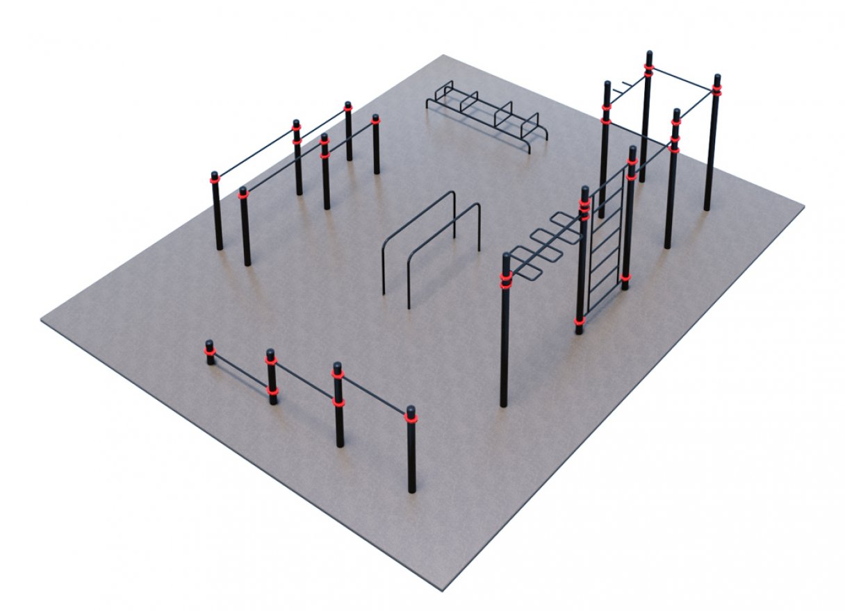 Оборудование для воркаута для Воркаут и ГТО 2-4 (8 x 10 м) - вид 2