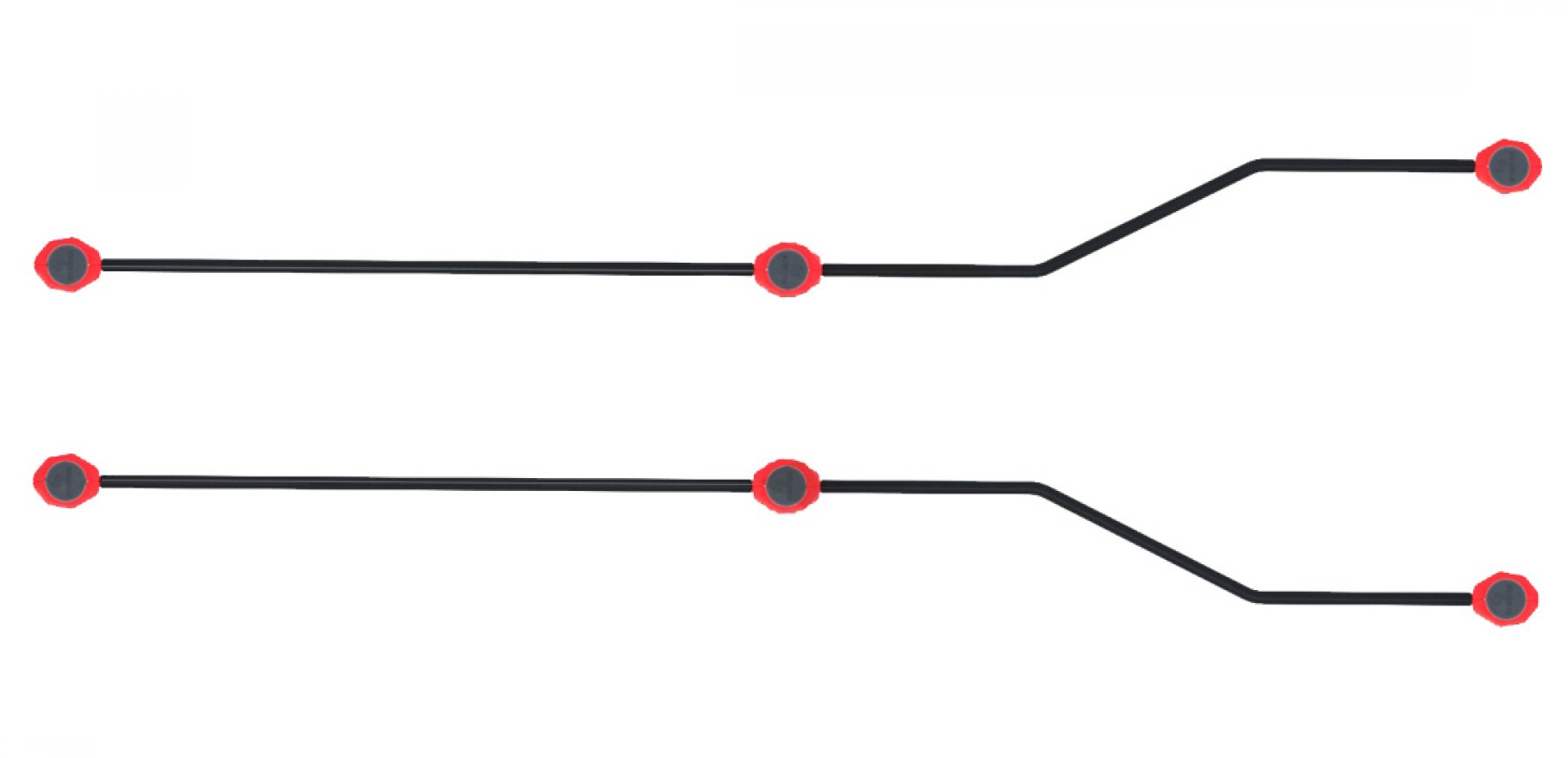 Брусья двойные разноуровневые с подъездом для коляски - вид 2