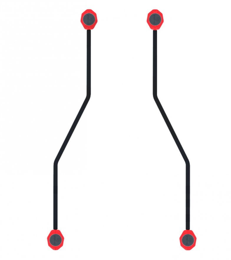 Уличные брусья изогнуто-горизонтальные - вид 2