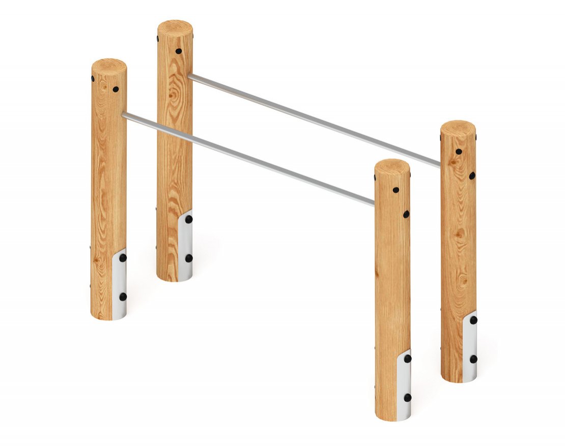 Уличные брусья Импульс 2 (лиственница) - вид 0