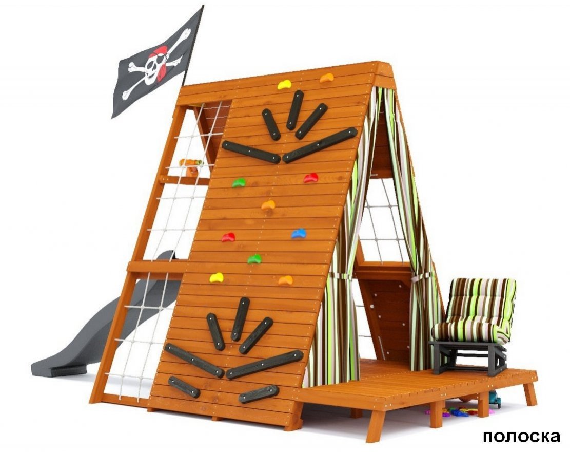 Спорткомплекс для улицы Штабик 3 с креслом - вид 0