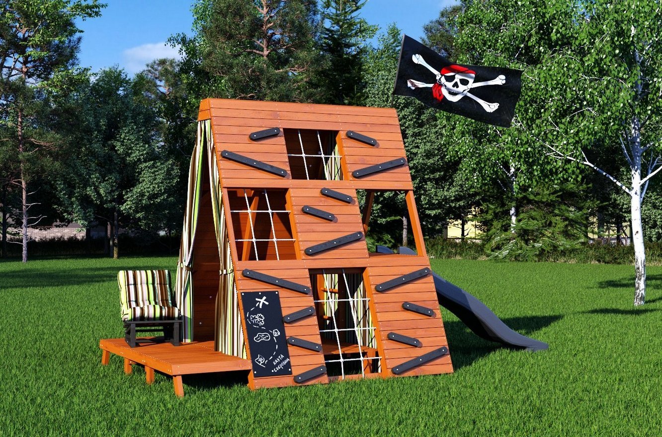 Спорткомплекс для улицы Штабик 3 с креслом - вид 5