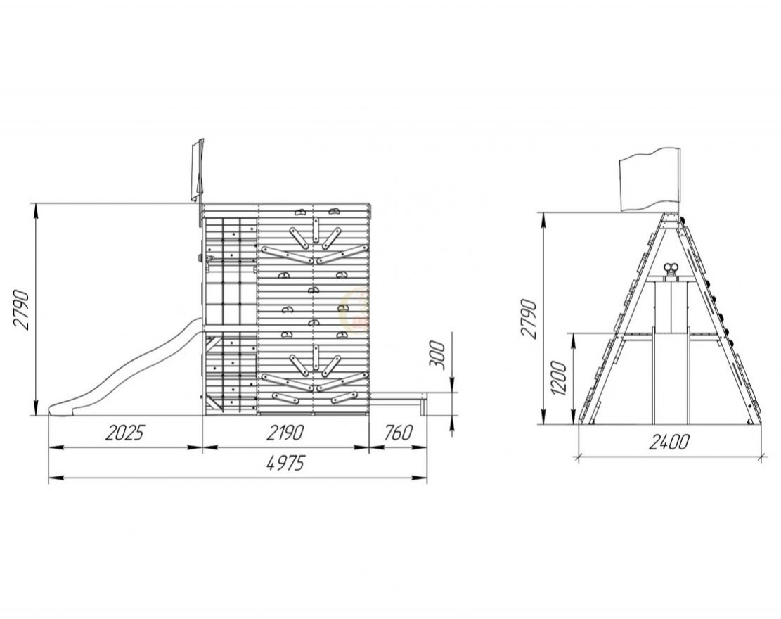 Спорткомплекс для улицы Штабик 3 с креслом - вид 13