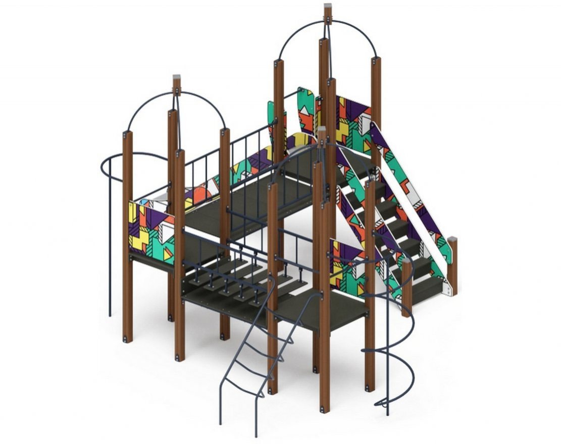 Уличный ДСК Навина Геометрия Лаборатория веселья-8 (цветная) - вид 2