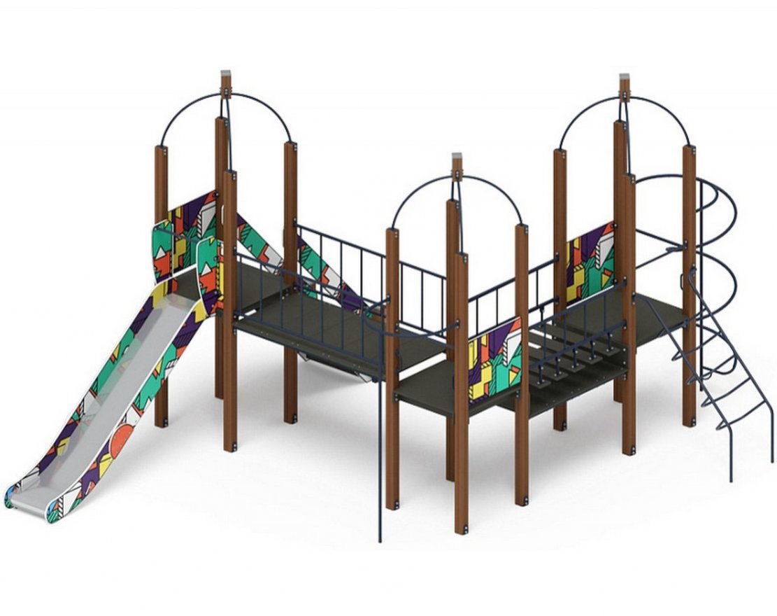 Уличный ДСК Навина Геометрия Лаборатория веселья-8 (цветная) - вид 0