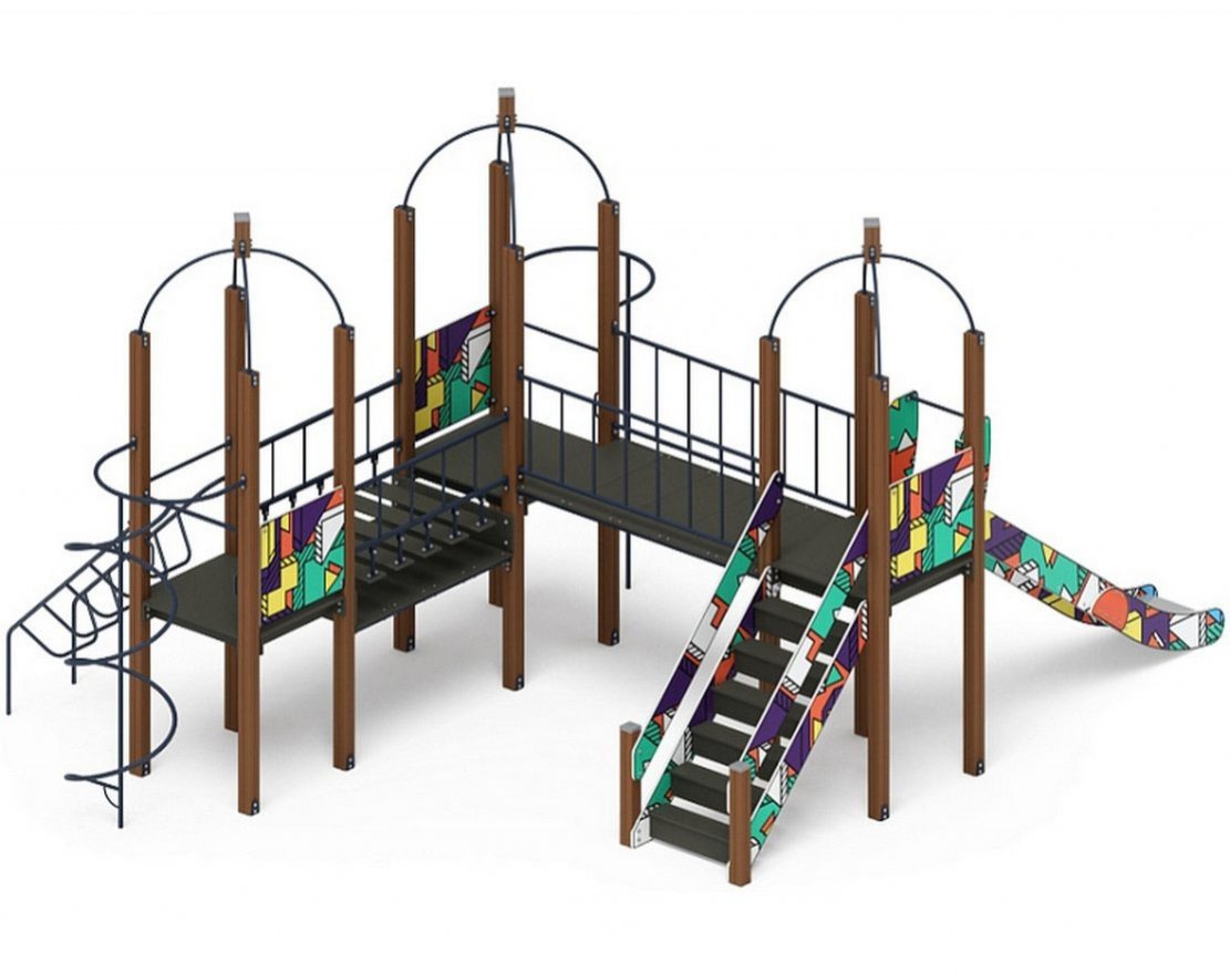 Уличный ДСК Навина Геометрия Лаборатория веселья-8 (цветная) - вид 1