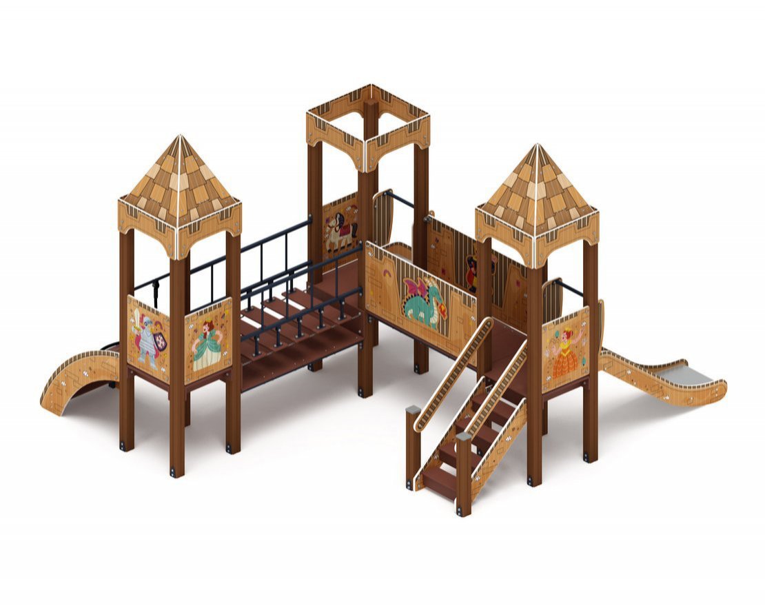 Уличный ДСК Картонная фантазия-3 (с крышей) - вид 2