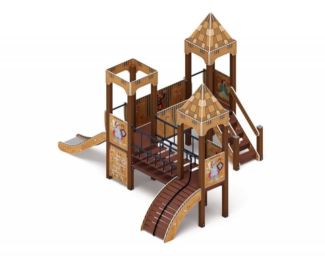 Уличный ДСК Картонная фантазия-3 (с крышей) - вид 3