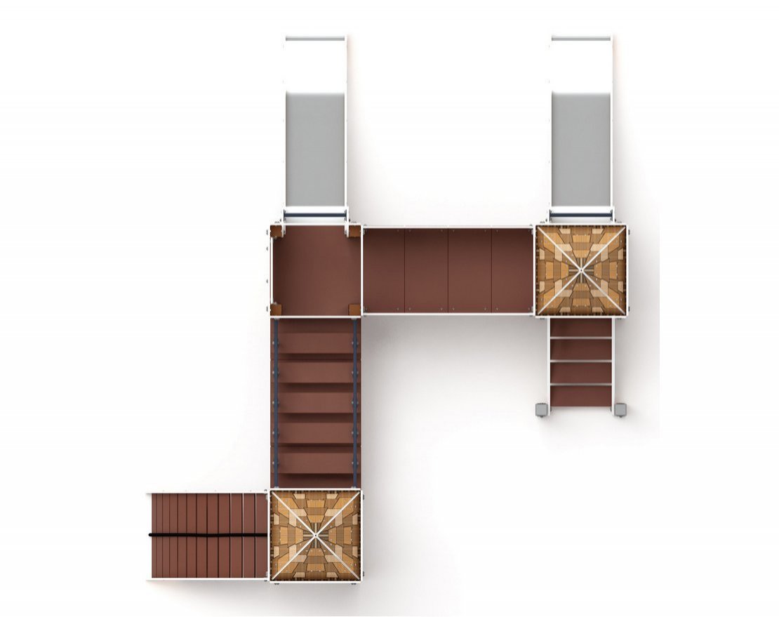 Уличный ДСК Картонная фантазия-3 (с крышей) - вид 4