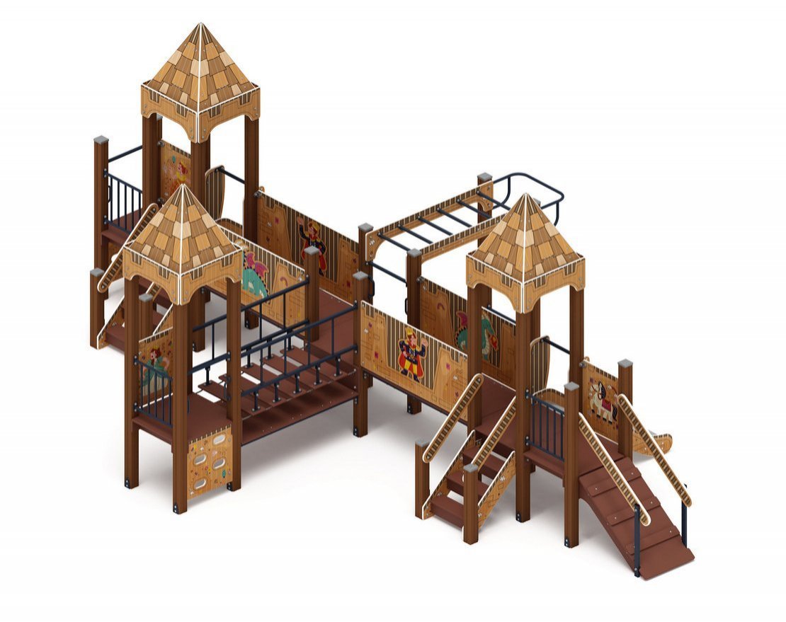 Уличный ДСК Картонная фантазия-5 (с крышей) - вид 2