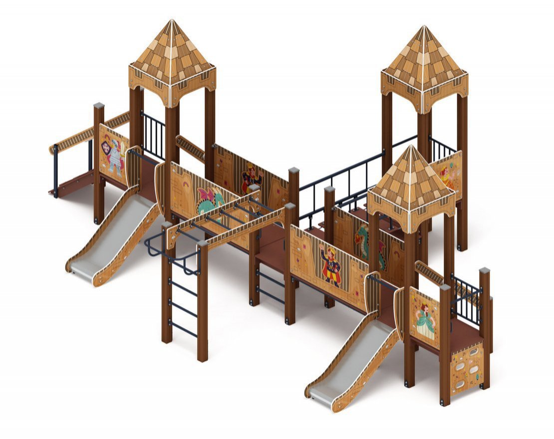 Уличный ДСК Картонная фантазия-5 (с крышей) - вид 0