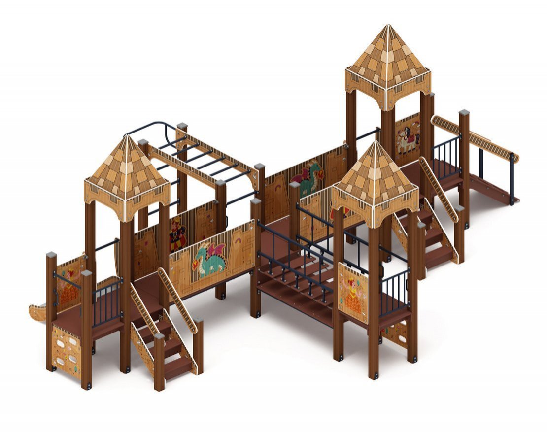 Уличный ДСК Картонная фантазия-5 (с крышей) - вид 3