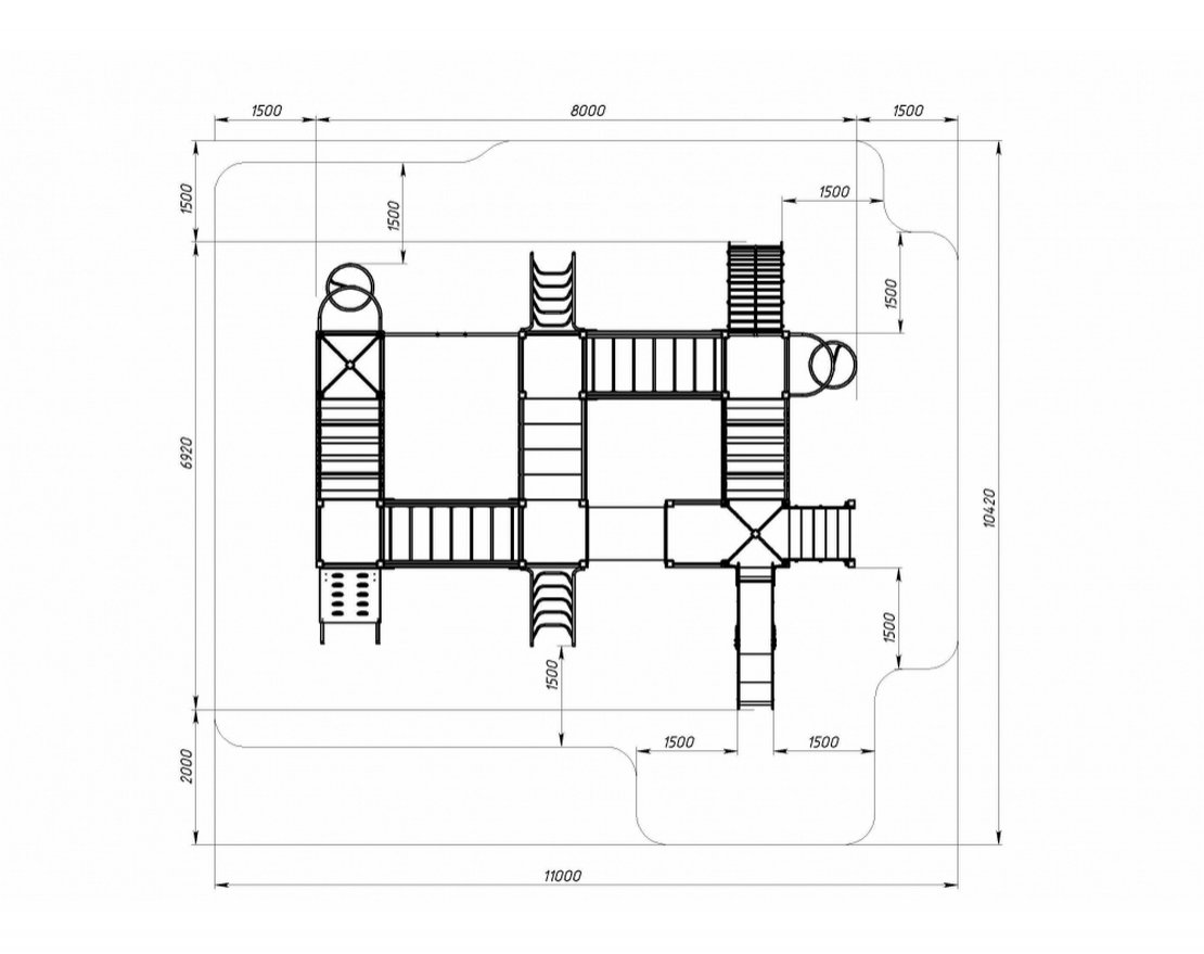 Уличный ДСК Орнамент серо-оранжевый-2 - вид 5