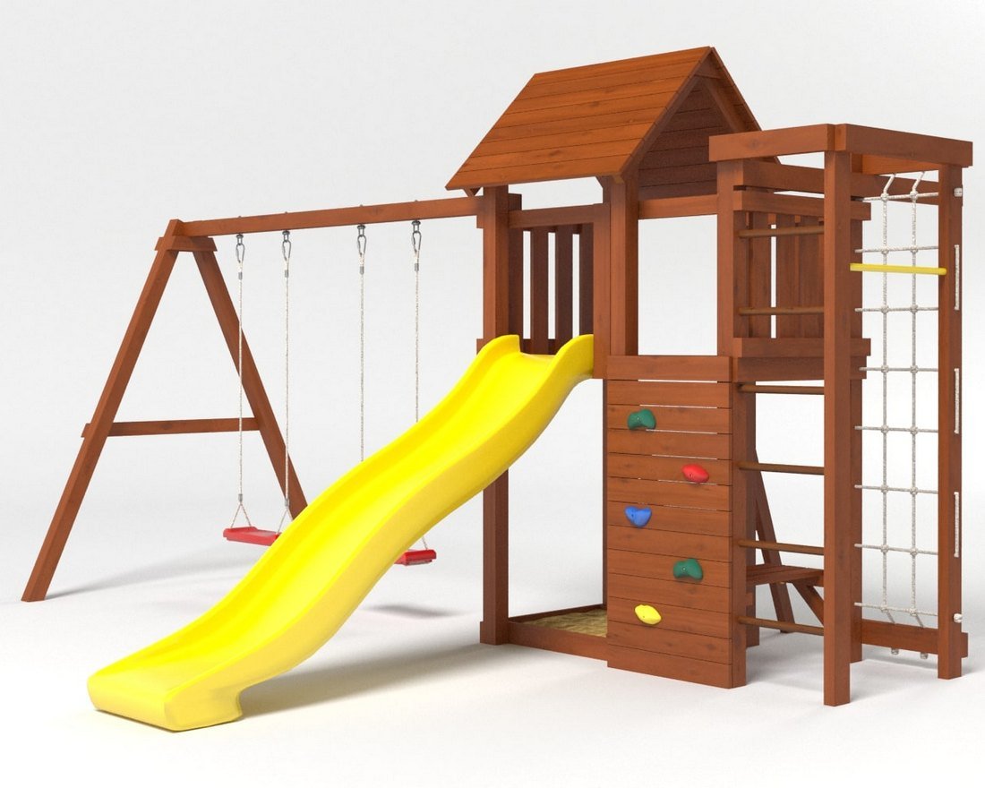 Детская игровая площадка Савушка Мастер - 10 (Махагон)