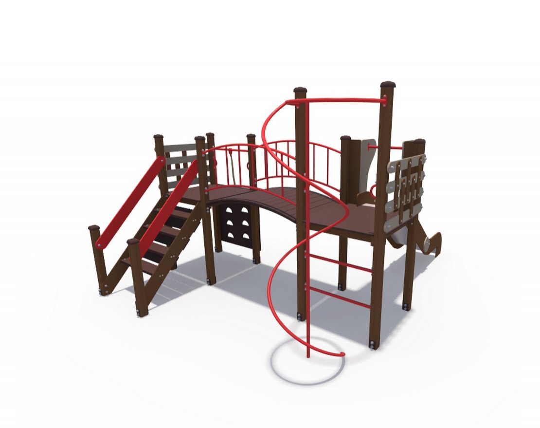 Детский игровой комплекс Браун ДИО 04012 со спиралью Н-1200 - вид 2