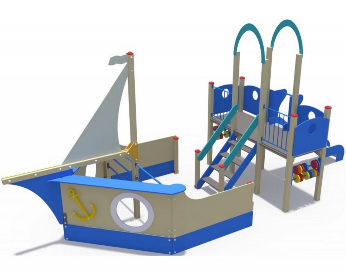 Уличный ДСК Лагуна Н-1200 в виде парусника ДИО 10117.1 - вид 0