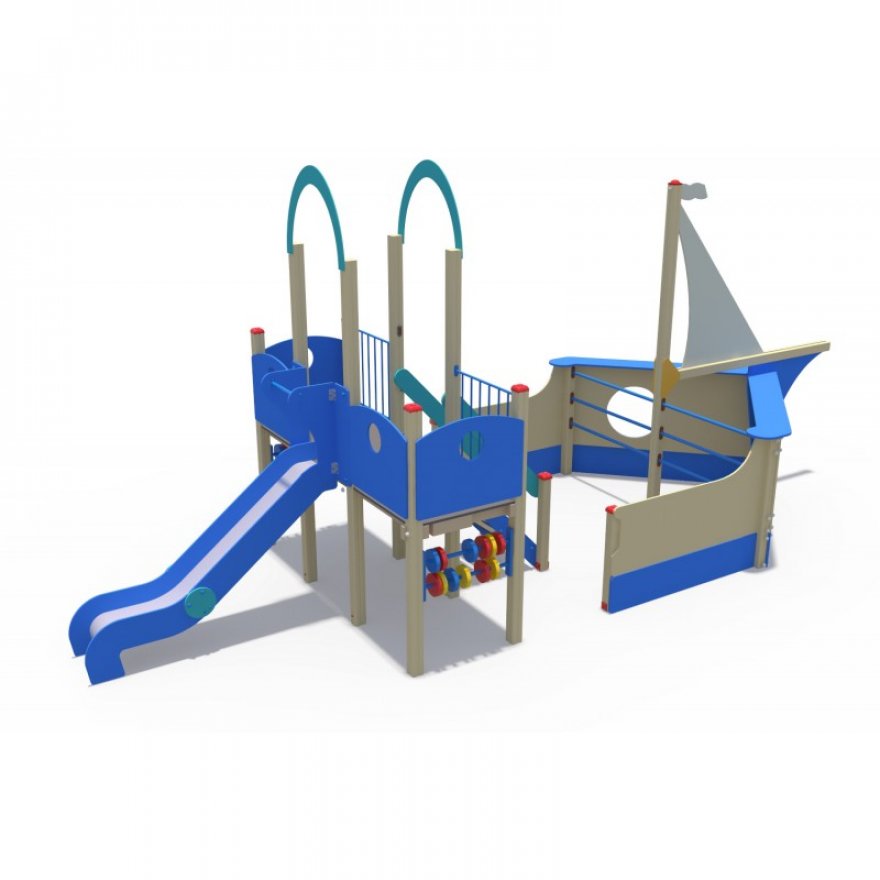 Уличный ДСК Лагуна Н-1200 в виде парусника ДИО 10117.1 - вид 1