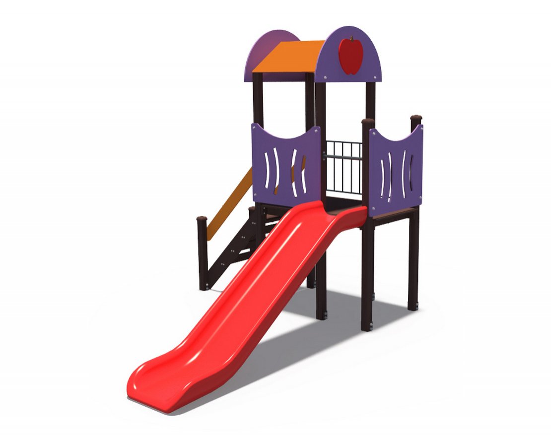 Детский игровой комплекс Солнышко Лето (скат пластиковый) Н-1200 ДИО 03010 - вид 0