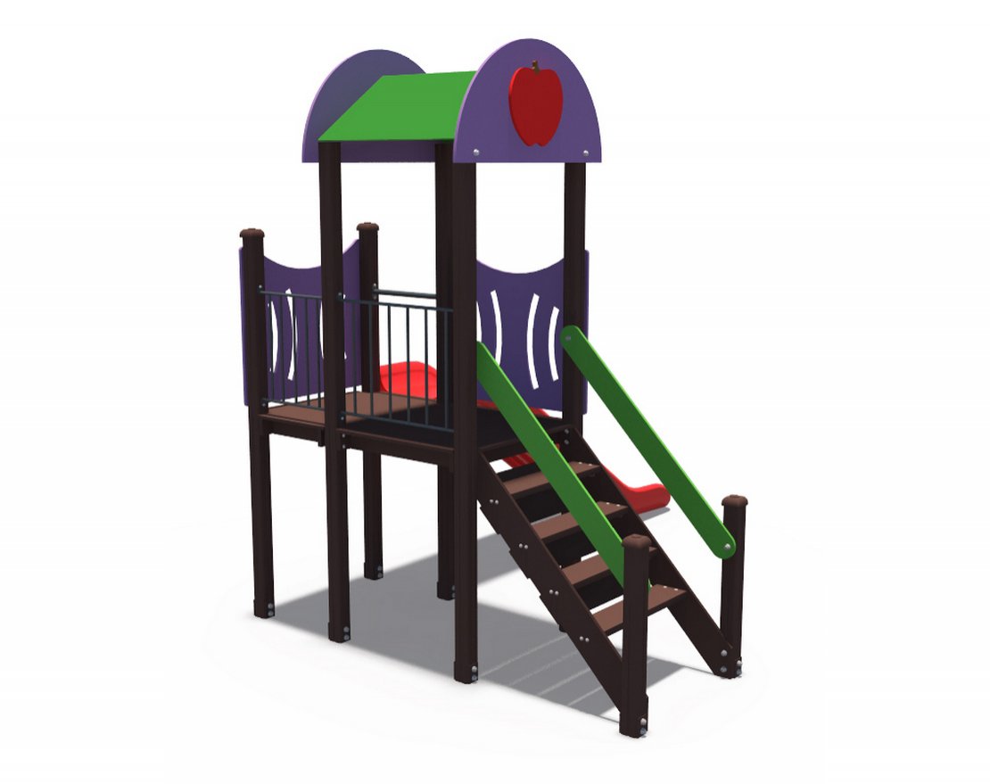 Детский игровой комплекс Солнышко Лето (скат пластиковый) Н-1200 ДИО 03010 - вид 3