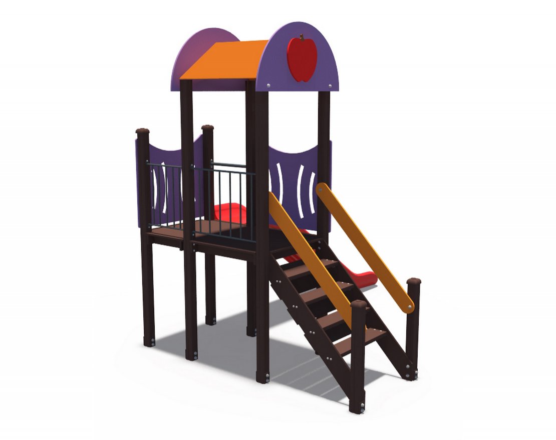 Детский игровой комплекс Солнышко Лето (скат пластиковый) Н-1200 ДИО 03010 - вид 1