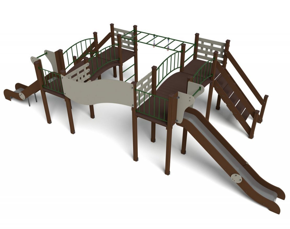 Детский игровой комплекс Браун с песочницей Н-1500 и Н-1200 ДИО 04030 - вид 0