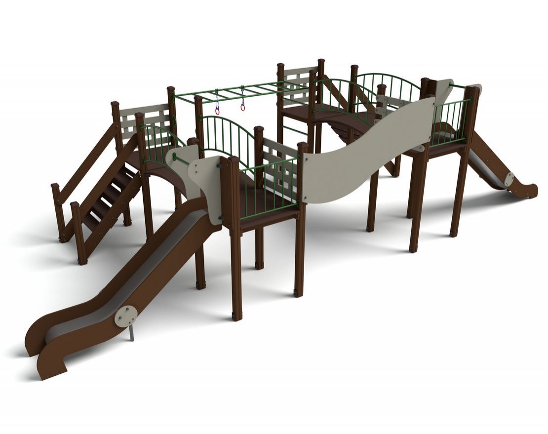 Детский игровой комплекс Браун с песочницей Н-1500 и Н-1200 ДИО 04030 - вид 2