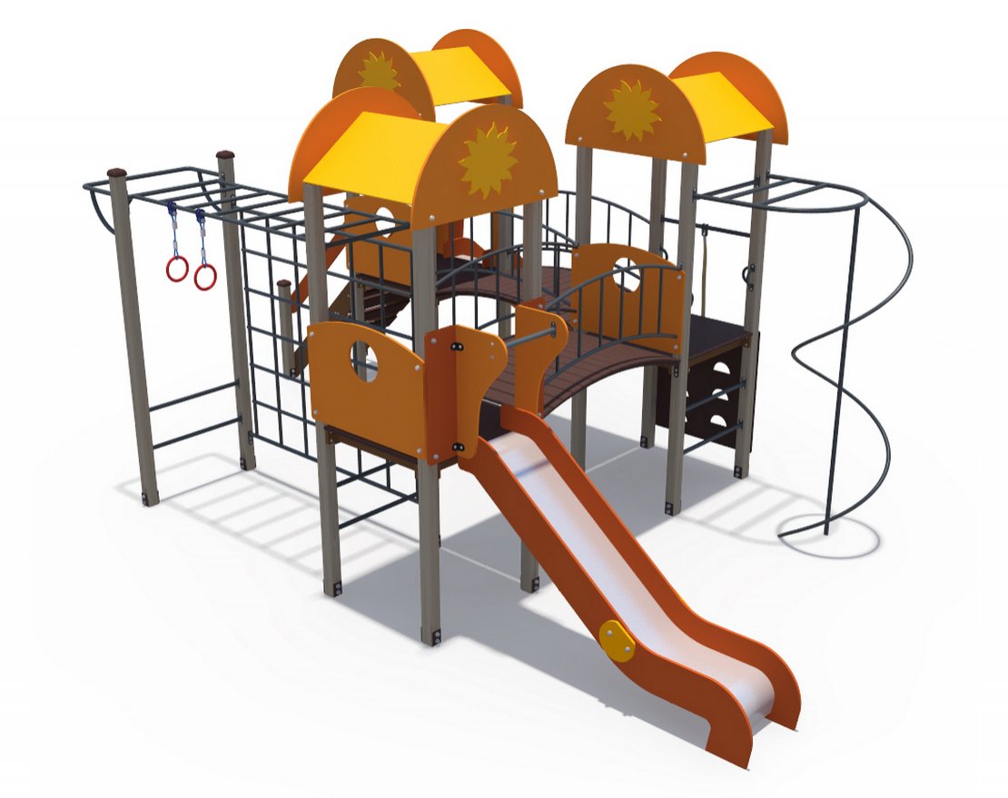 Уличный ДСК Солнышко Детский дворик 2 ДИО 03052 - вид 2