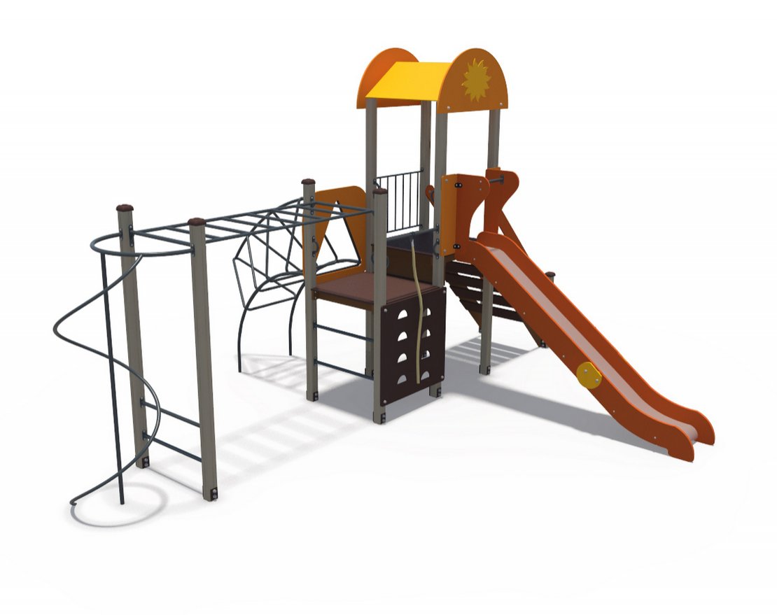 Уличный ДСК Солнышко Игра ДИО 03031 Скат металлический Н-1500 - вид 0