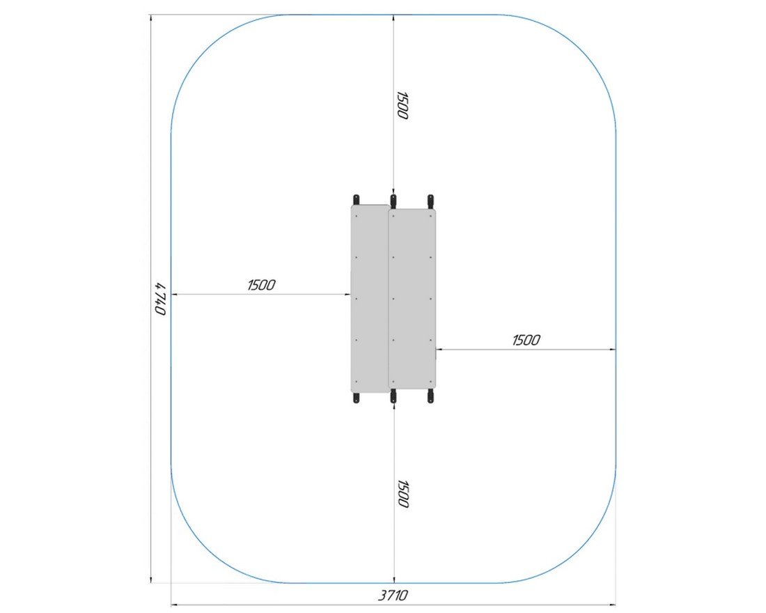 Горизонтальная гимнастическая скамья Ступени силы - вид 2