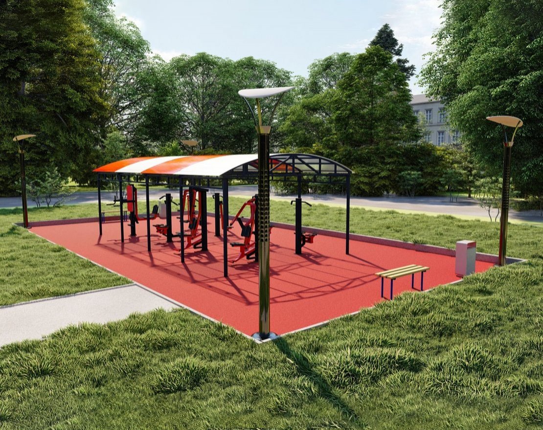 Готовый комплект уличных тренажеров TORUDA №3 (16x8) - вид 2