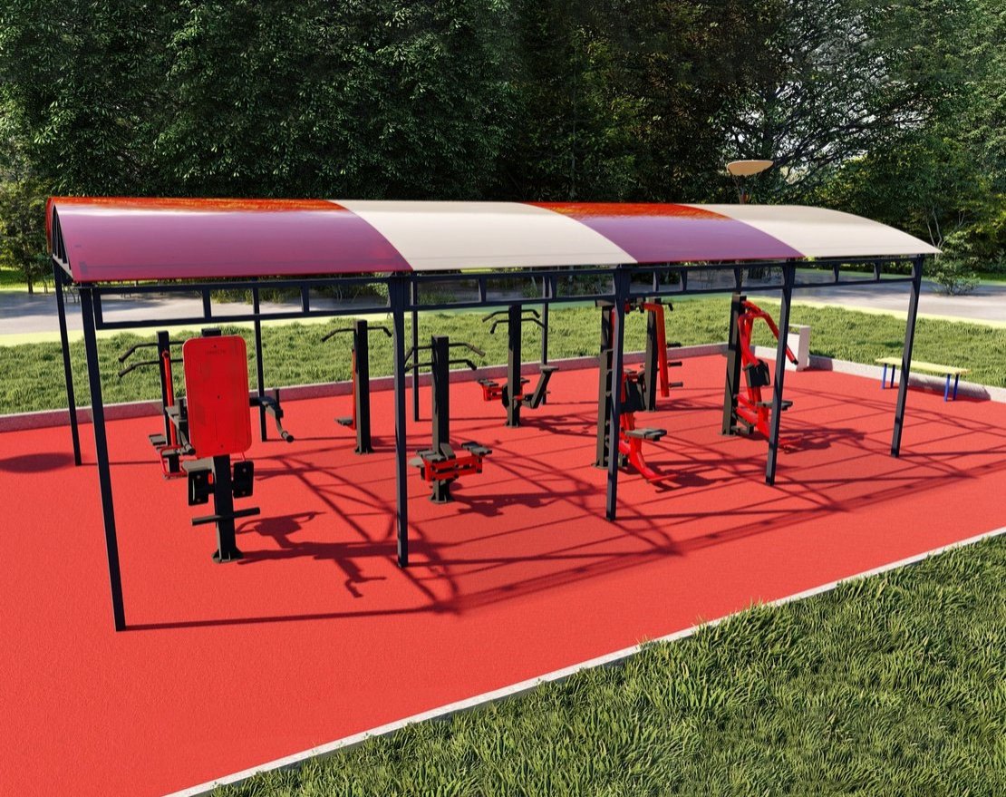 Готовый комплект уличных тренажеров TORUDA №3 (16x8) - вид 2