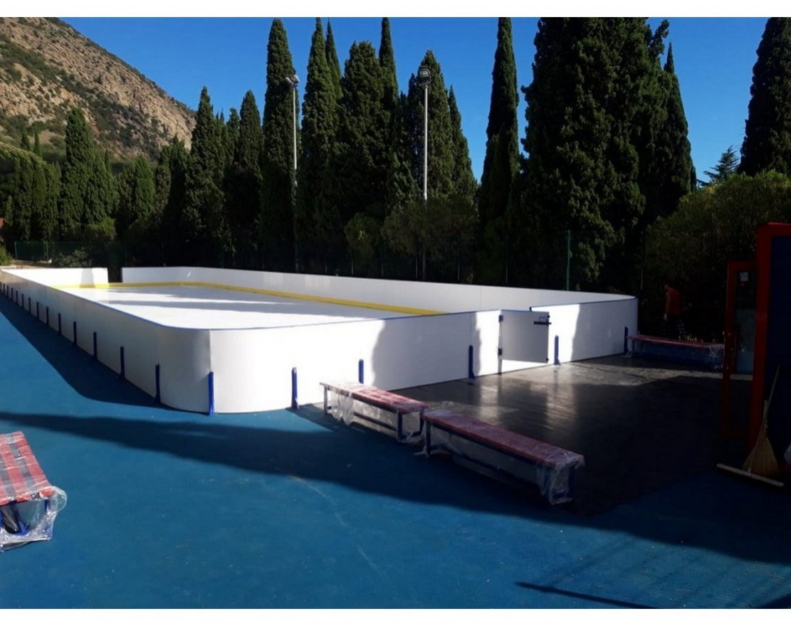 Коробка для хоккея из стеклопластика толщиной 7 мм, с обычными бортами, без ограждения из сетки - вид 2