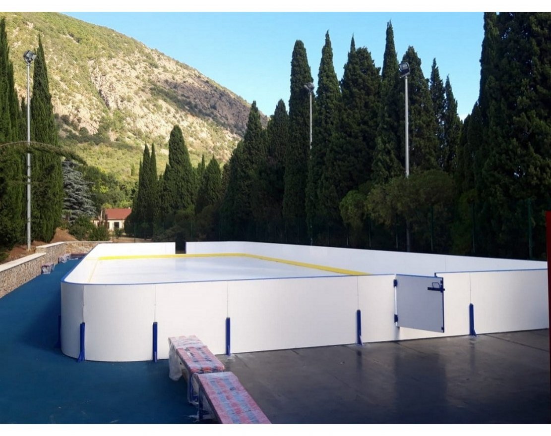 Коробка для хоккея из стеклопластика толщиной 7 мм, с обычными бортами, без ограждения из сетки - вид 2