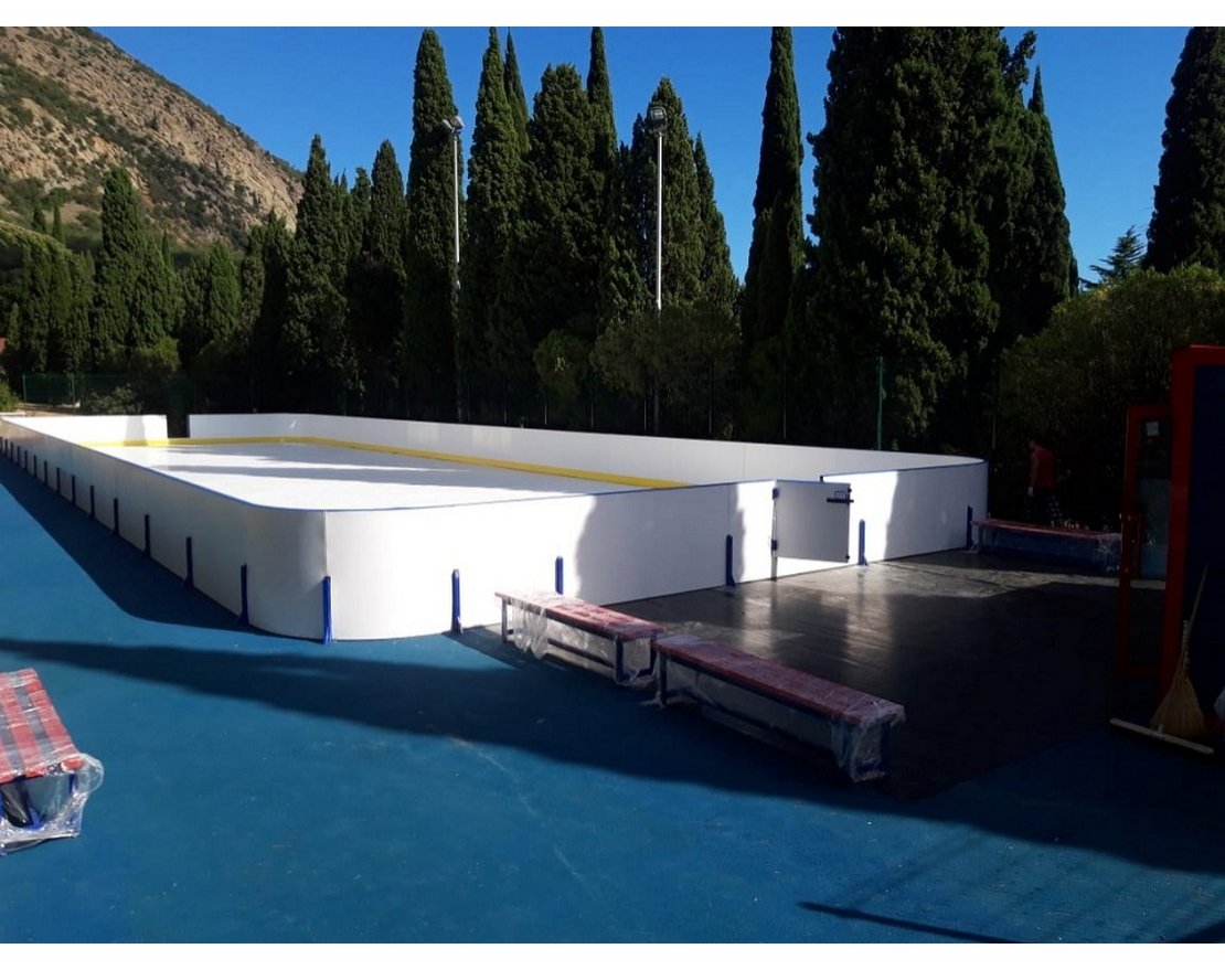 Коробка для хоккея из стеклопластика толщиной 5 мм, с обычными бортами, без ограждения из сетки - вид 2