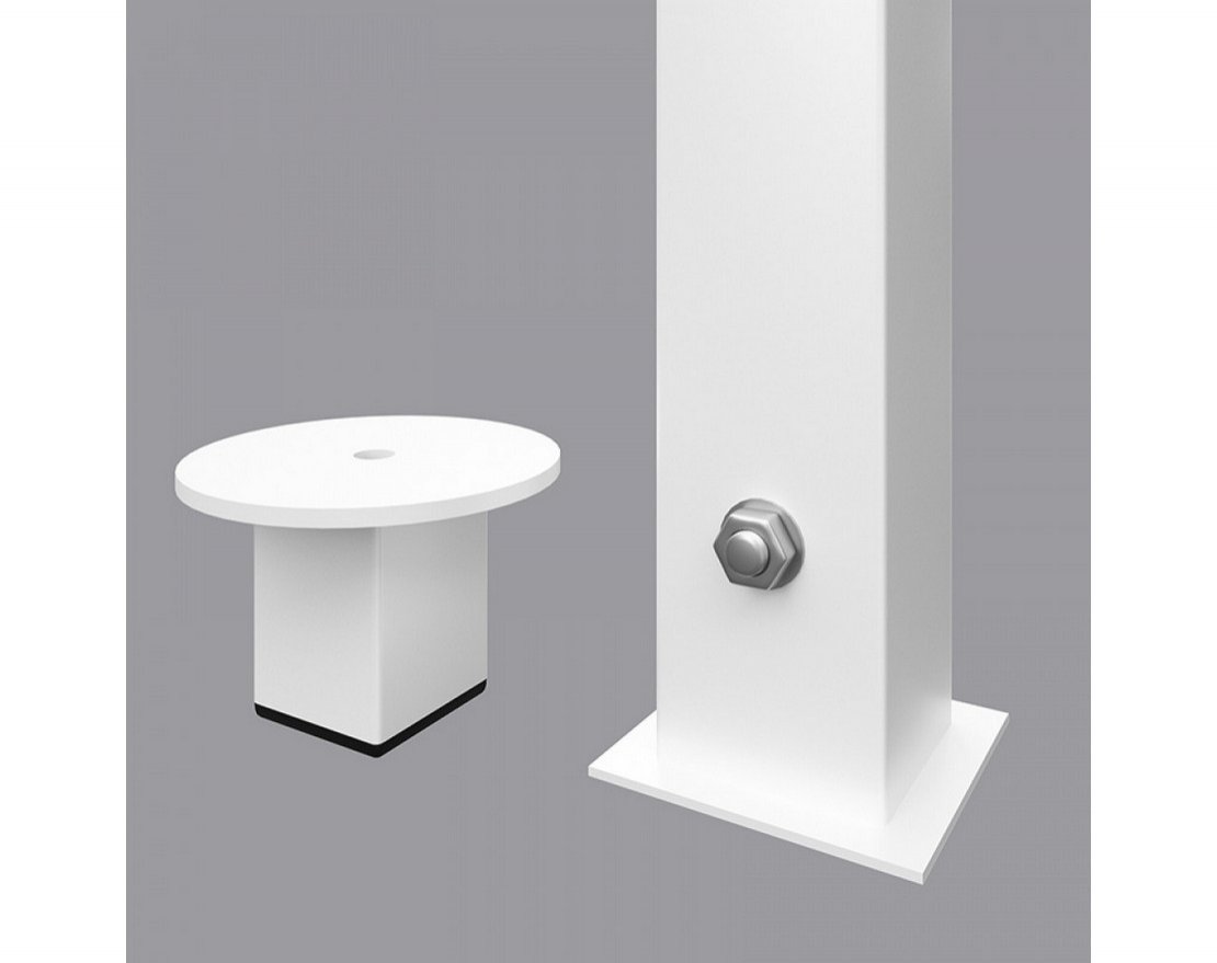 Комплект стаканов для ворот из алюминиевого овального профиля 100х120 - вид 2