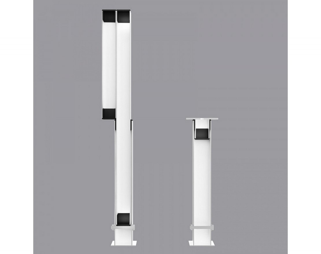 Комплект стаканов для ворот из алюминиевого овального профиля 100х120 - вид 2