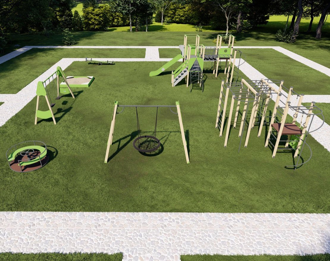 Готовая спортивная площадка для улицы TORUDA Геометрия Премиум - вид 2