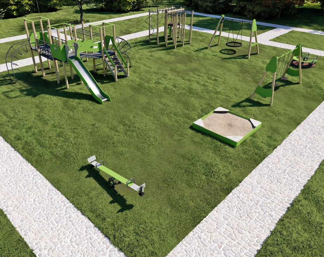 Готовая спортивная площадка для улицы TORUDA Геометрия Премиум - вид 2