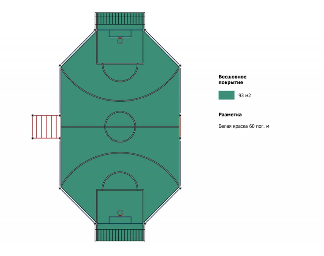 Универсальная спортивная площадка TORUDA SP-4 - вид 2