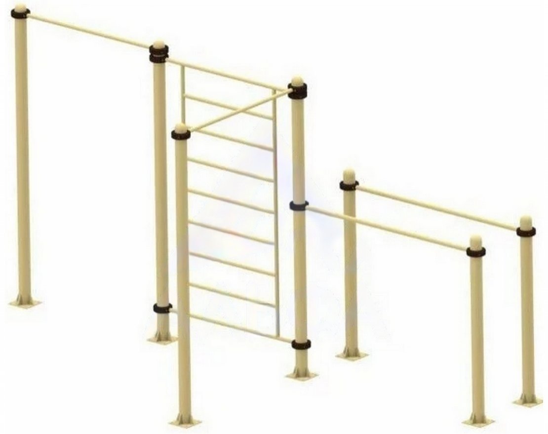 Спорткомплекс 2 Шведская стенка, брусья, два турника - вид 0