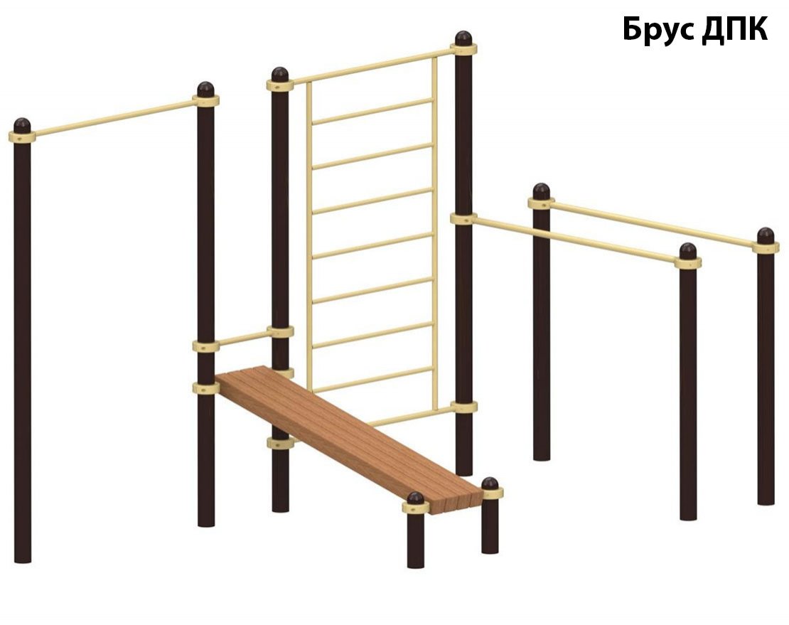 Комплекс из брусьев, турника, шведской стенки и наклонной лавки для пресса TORUDA 70 - вид 2