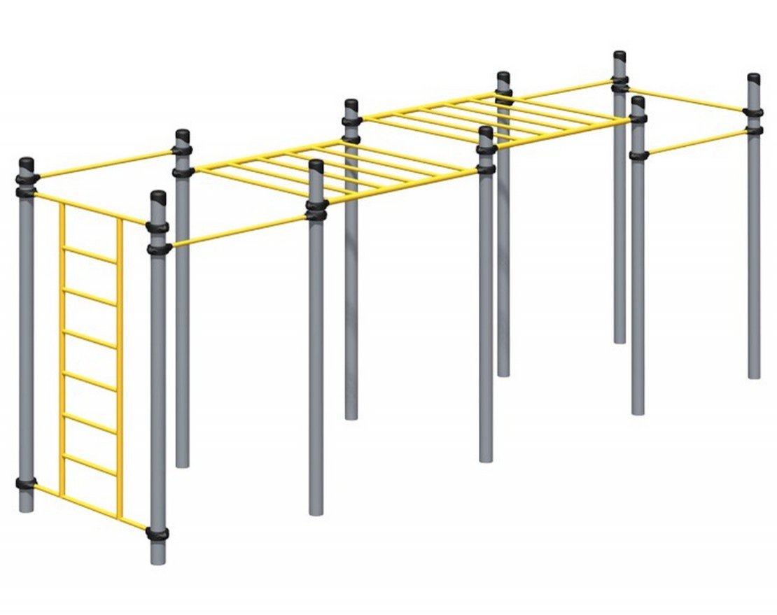 Уличный комплекс с двумя рукоходами Romana 501.17.01 - вид 0